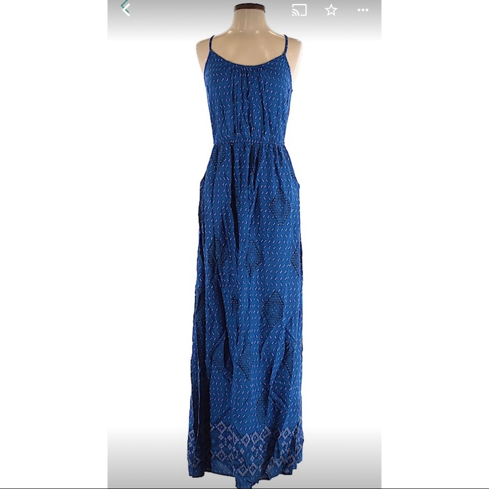 Lucky brand blue maxi dress